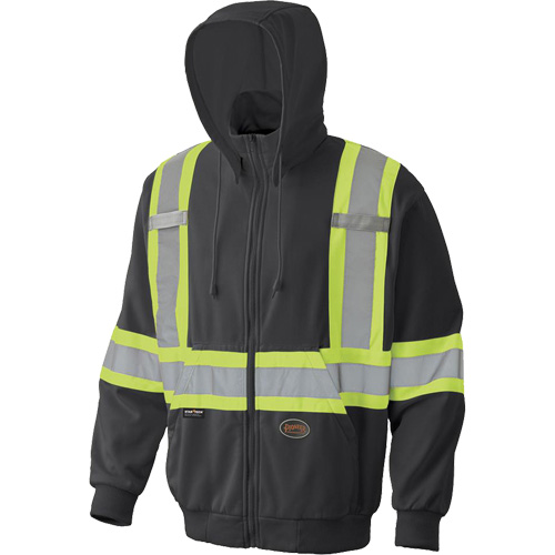 6942 Zip Style Hoodie, Small, Black Action Paper