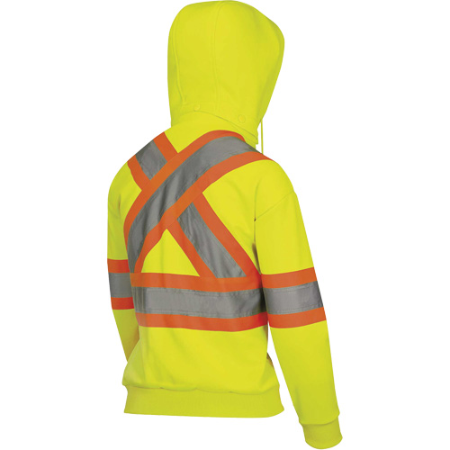 6925W Women's Zip Style Hoodie, X-Small, High Visibility Yellow Action Paper