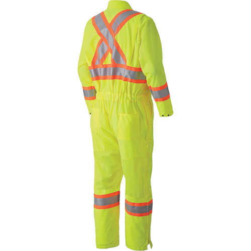 5999A Traffic Safety Coveralls, X-Small, High Visibility Lime-Yellow Action Paper
