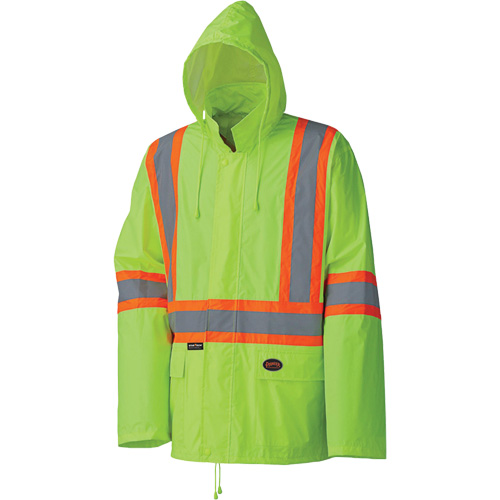 5599 Combinaison de pluie imperm&eacute;able et l&eacute;g&egrave;re, Polyester/PVC, T-petit, Jaune lime haute visibilit&eacute; Action Paper