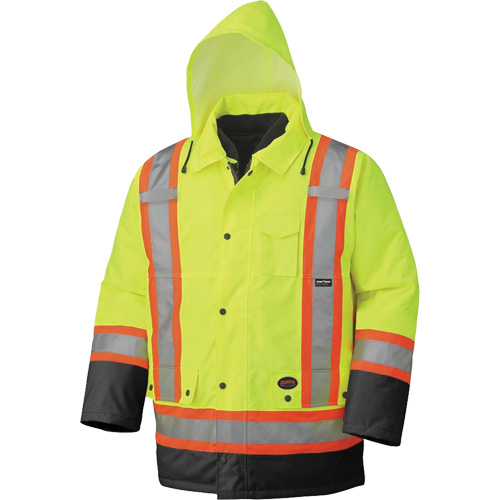 5021BB Manteau imperm&eacute;able 7 en 1, Jaune lime haute visibilit&eacute;, T-petit Action Paper