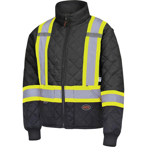 5017 Manteau matelass&eacute; pour cong&eacute;lateur, Polyester, Noir, T-petit Action Paper