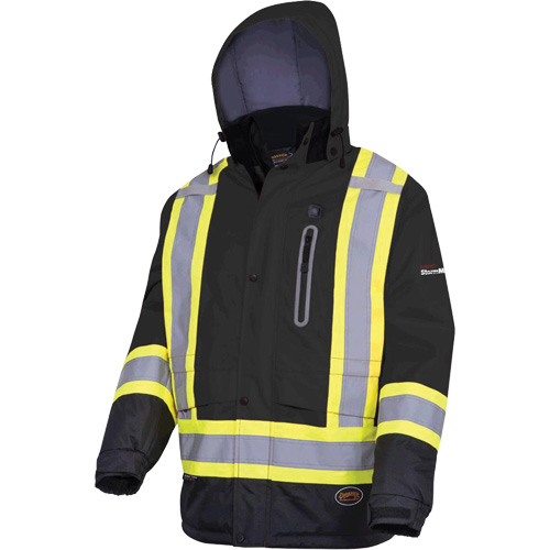 5409 Waterproof Heated Insulated Jacket, Men's, Small, Black Action Paper