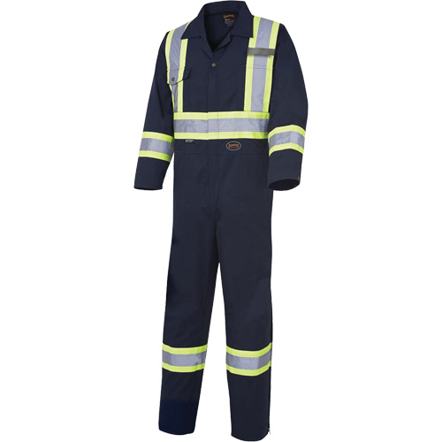 516T Coveralls, 40 (Tall), Navy Blue Action Paper