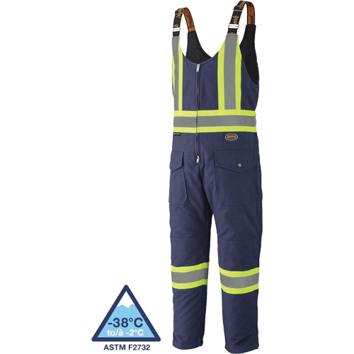 5536 Quilted Duck Overalls, Cotton, Small, Navy Blue Action Paper