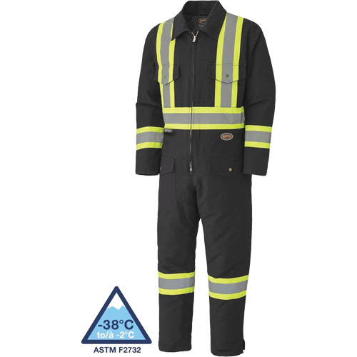 5539BKA Quilted Duck Coveralls, Small, Black Action Paper