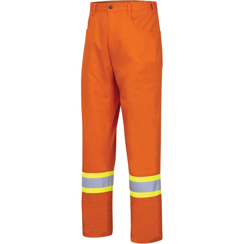 4461 Ultra-Cool Safety Pants, Cotton, 32, High Visibility Orange Action Paper
