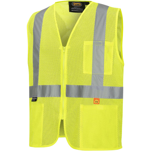 6944 Veste de s&eacute;curit&eacute; ignifuge, Jaune lime haute visibilit&eacute;, Petit, Polyester Action Paper