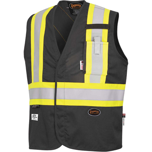 7729 FR-Tech&reg; Flame-Resistant Arc Safety Vest, Small, Black, 10 cal/cm² Action Paper