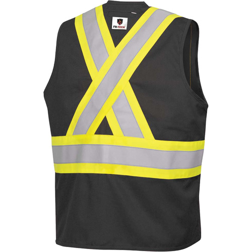 7729 FR-Tech&reg; Flame-Resistant Arc Safety Vest, Small, Black, 10 cal/cm² Action Paper
