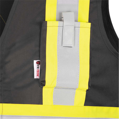7729 FR-Tech&reg; Flame-Resistant Arc Safety Vest, Small, Black, 10 cal/cm² Action Paper
