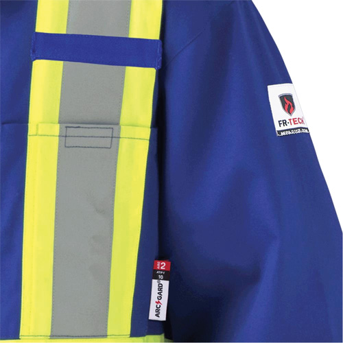 7706 FR-Tech&reg; Flame-Resistant Coverall with Leg Zippers, Size 36, Royal Blue, 9.7 cal/cm² Action Paper