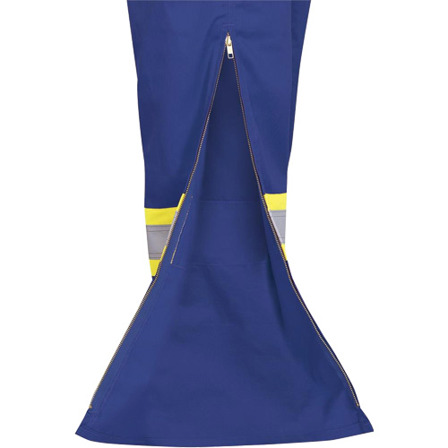 7706 FR-Tech&reg; Flame-Resistant Coverall with Leg Zippers, Size 36, Royal Blue, 9.7 cal/cm² Action Paper