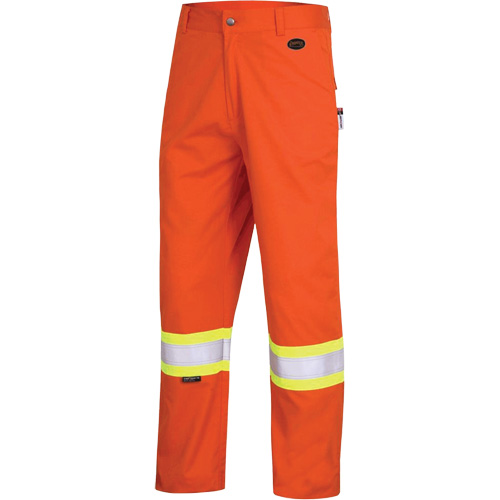 7763 FR-Tech&reg; 88/12 Arc Rated High-Visibility Safety Pants, 38, x 30, High Visibility Orange, 9.7 cal/cm² Action Paper