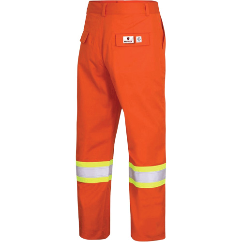 7763 FR-Tech&reg; 88/12 Arc Rated High-Visibility Safety Pants, 38, x 30, High Visibility Orange, 9.7 cal/cm² Action Paper