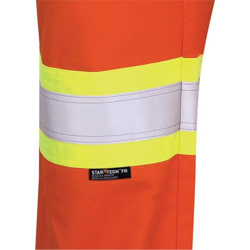 7763 FR-Tech&reg; 88/12 Arc Rated High-Visibility Safety Pants, 38, x 30, High Visibility Orange, 9.7 cal/cm² Action Paper