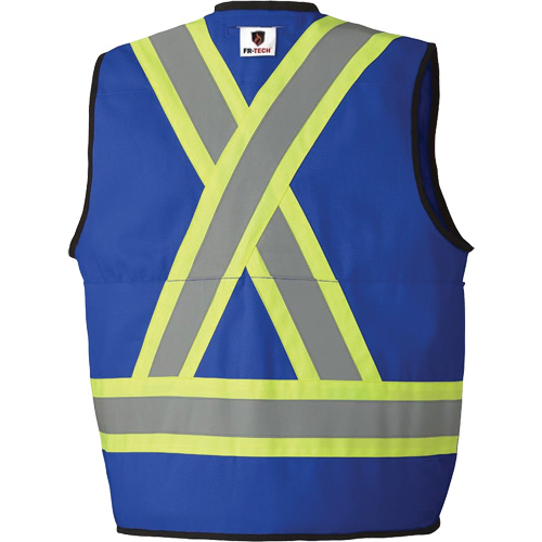 7733 FR-Tech&reg; Flame-Resistant Arc Surveyor's Vest, Small, Royal Blue, 9.7 cal/cm² Action Paper