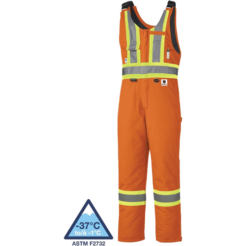 5534A Flame-Resistant Quilted Safety Overalls, Small, Orange Action Paper