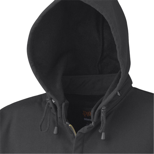 337 Flame-Resistant Zip Style Hoodie, Men's, X-Small, Black, 22 cal/cm² Action Paper