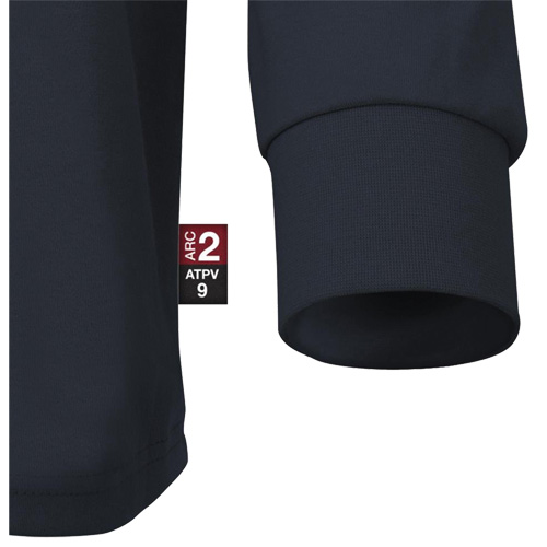 333 Flame-Resistant Long-Sleeved Shirt, Small, Navy Blue Action Paper