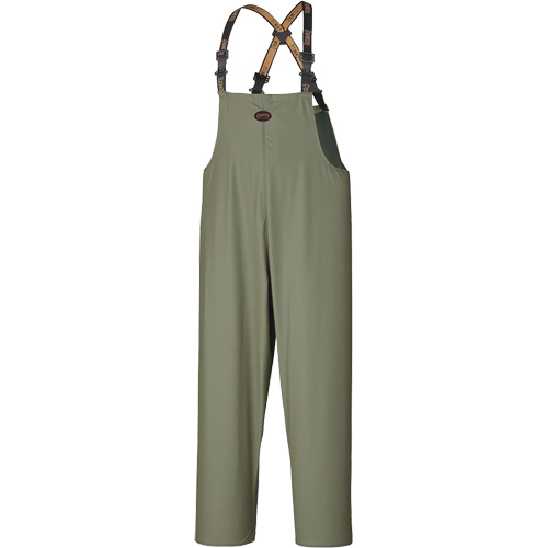 D7020 Dry King&reg; Stretch Bib Pants, X-Small, Polyurethane, Green Action Paper