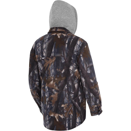 415CM Quilted Hooded Shirt, Men's, X-Small, Multi-Colour Action Paper