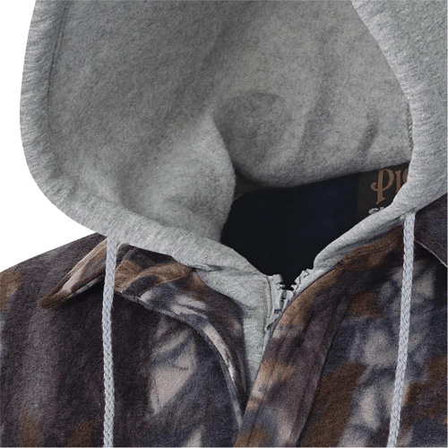 415CM Quilted Hooded Shirt, Men's, X-Small, Multi-Colour Action Paper