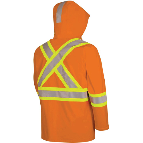 5880 Manteau de pluie ignifuge et protection contre les &eacute;clats d'arc &eacute;lectrique, T-petit, Orange haute visibilit&eacute;, 10 cal/cm² Action Paper