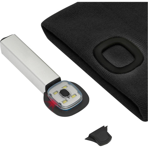 5678 Knit Toque with LED Headlight, Fleece Lining, One Size, Black Action Paper