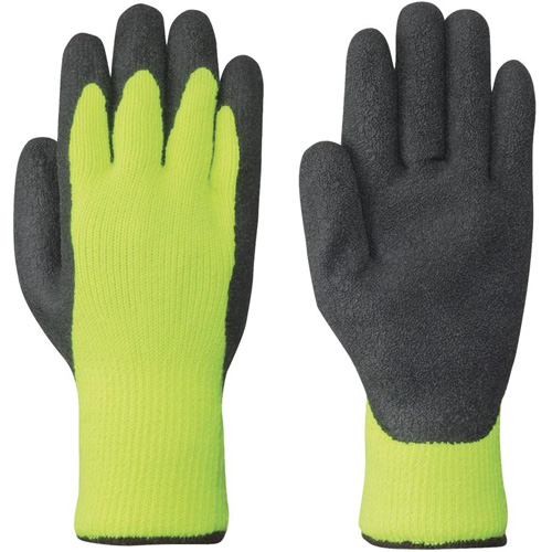 5322 High-Visibility Seamless Knit Gloves, Medium, Latex Coating Action Paper