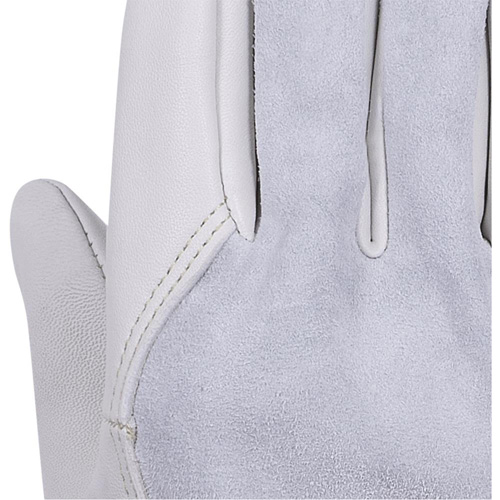 535G Beige Driver's Gloves, Small, Grain Cowhide Palm Action Paper