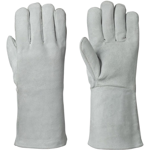 830 Fleece-Lined Welder's Gloves, Split Cowhide, Size Medium Action Paper