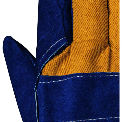 630 Blue Insulated Fitter's Gloves, One Size, Split Cowhide Palm, Boa Inner Lining Action Paper