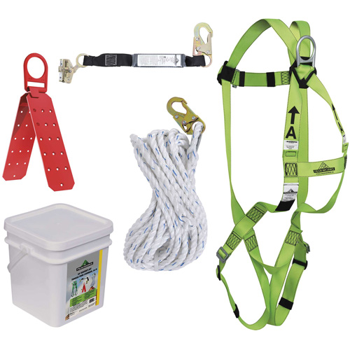 RK4-50 Compliance Fall Protection Kit, Roofer's Kit Action Paper