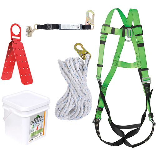 RK8-50 Grommeted Fall Protection Kit, Roofer's Kit Action Paper