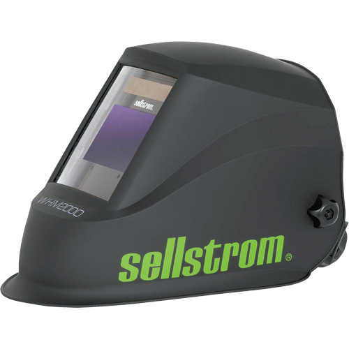 WHM2000 Advantage Plus Series ADF Welding Helmet, 3.94" L x 2.36" W View Area, Black/Green Action Paper