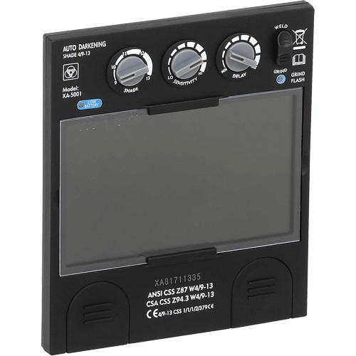Filtre dobscurcissement automatique large &agrave; intensit&eacute; variable Advantage Plus, 5-1/4" la x 4-1/2" h Champ de vision, Pour utilisation avec S26200 Action Paper