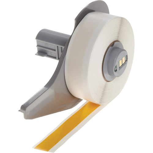 All-Weather Permanent Adhesive Label Tape, Vinyl, Yellow, 0.5" Width Action Paper