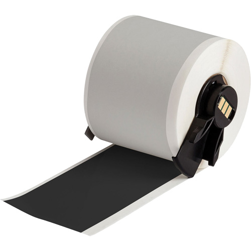 All-Weather Permanent Adhesive Label Tape, Vinyl, Black, 2" Width Action Paper