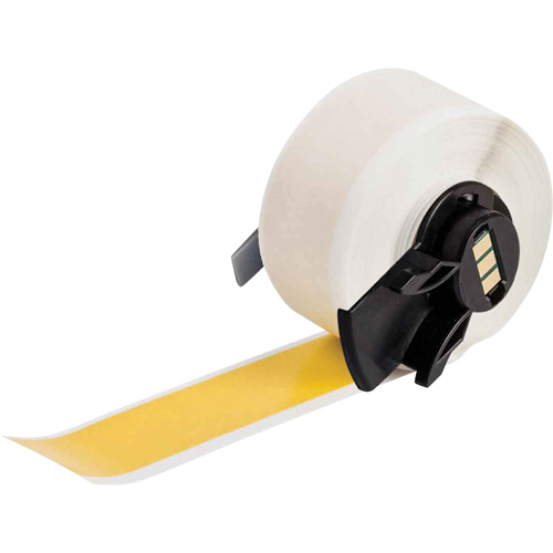 Multi-Purpose Label Tape, Vinyl, Yellow, 1.9" Width Action Paper