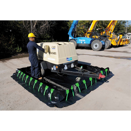 Berme Ultra-Containment Berm, Capacit&eacute; 1496 gal. US, 10' la x 20' lo x 12" h, Paroi &agrave; piquets Action Paper
