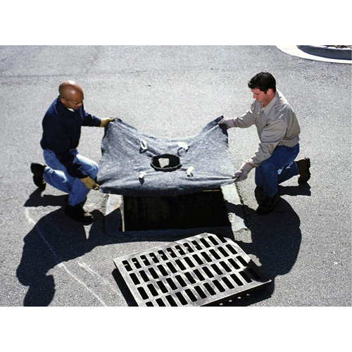 Recycled Ultra-Drain Guard&reg; Catch Basin Insert, Oil & Sediment, 48" L x 36" W Action Paper
