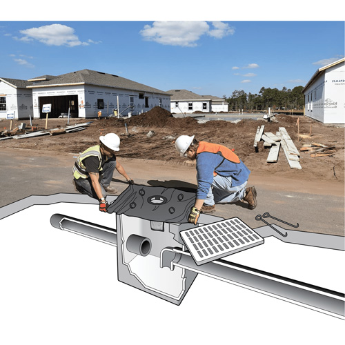 Recycled Ultra-Drain Guard&reg; Catch Basin Insert, Oil & Sediment, 48" L x 36" W Action Paper