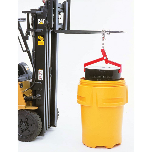 Ultra-Drum Lifter, 55 gal. US (45 gal. imp.), Cap. 1000 lb/453 kg Action Paper