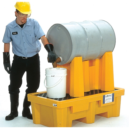 Syst&egrave;me de confinement Ultra-Drum pour 1 baril avec drain, 52" lo x 29" la x 49,5" ha, 750 gal. US Capacit&eacute; Action Paper