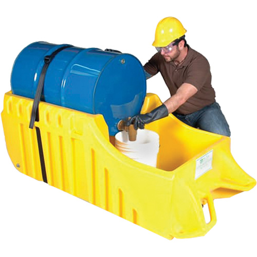 Chariot pour baril, 26,5'' lo x 26,5'' la x 5'' h, Cap. de d&eacute;versement 800 gal. US Action Paper