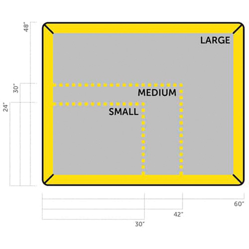 Tampon Ultra-Filter moyen, Capacit&eacute; 1,5 gal. US, 3,5' la x 2,5' lo x 3" h, Paroi en mousse Action Paper