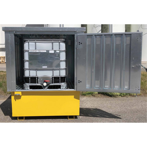 Steel Ultra-IBC Hard Top, 71.1" L x 83.1" W x 66.3" H, 5640 lbs. Load Capacity Action Paper