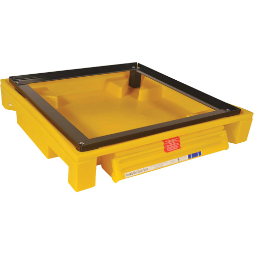 Single Drum Ultra-Safety Cabinet Bladder System, 37,8" lo x 37,8" la x 6,3" h, Capacit&eacute; de charge 1500 lb Action Paper
