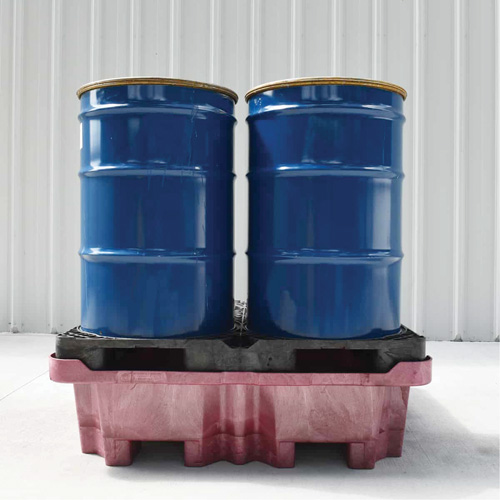 4-Drum Ultra-Spill King&reg; Drum Spill Pallet, 85 US gal. Spill Capacity, 51" x 51" x 17.5" Action Paper